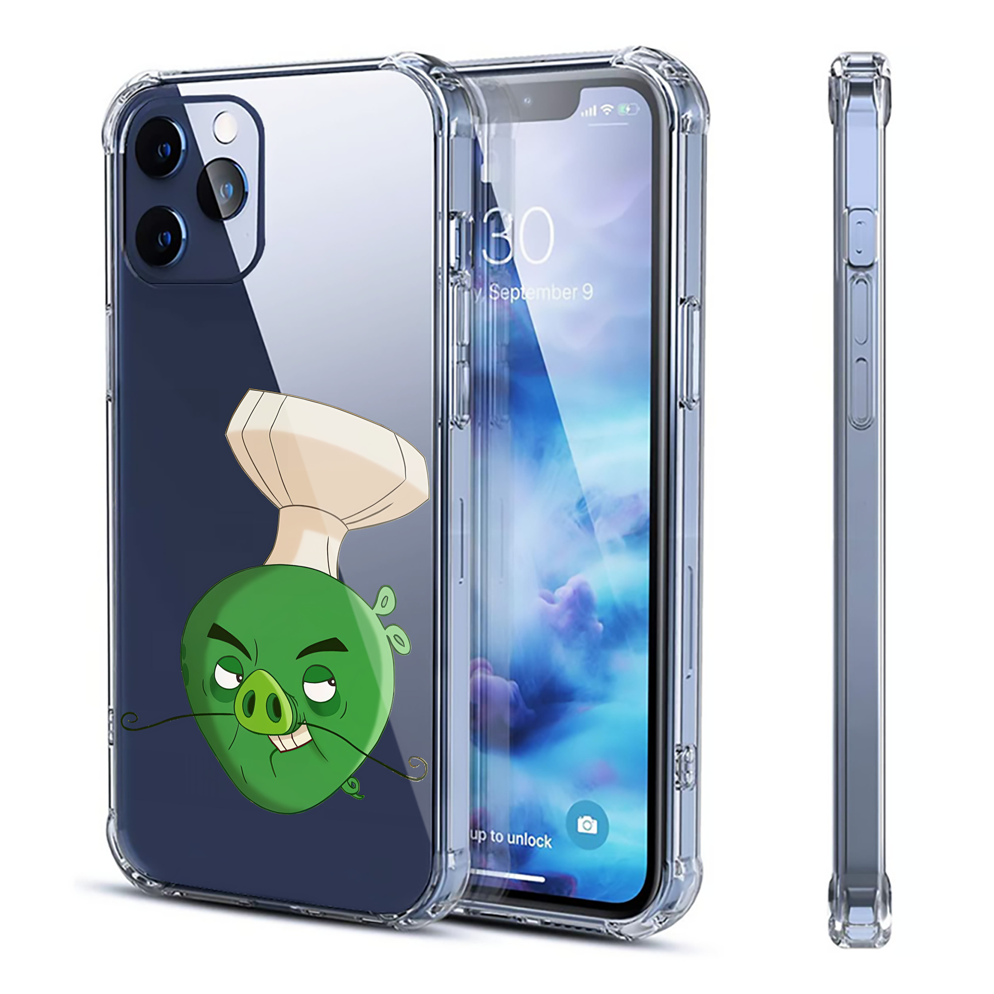 （画像用） Angry Birds アングリーバード 【iPhone 12シリーズ対応】透明スマホケース（クリアソフトケース）